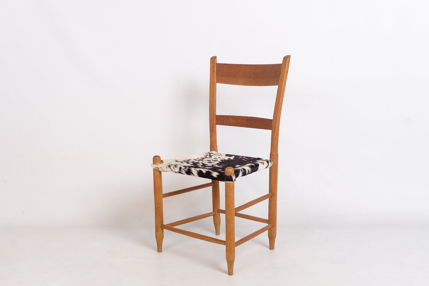 Antique 1800s Ladder Back Rawhide Chair