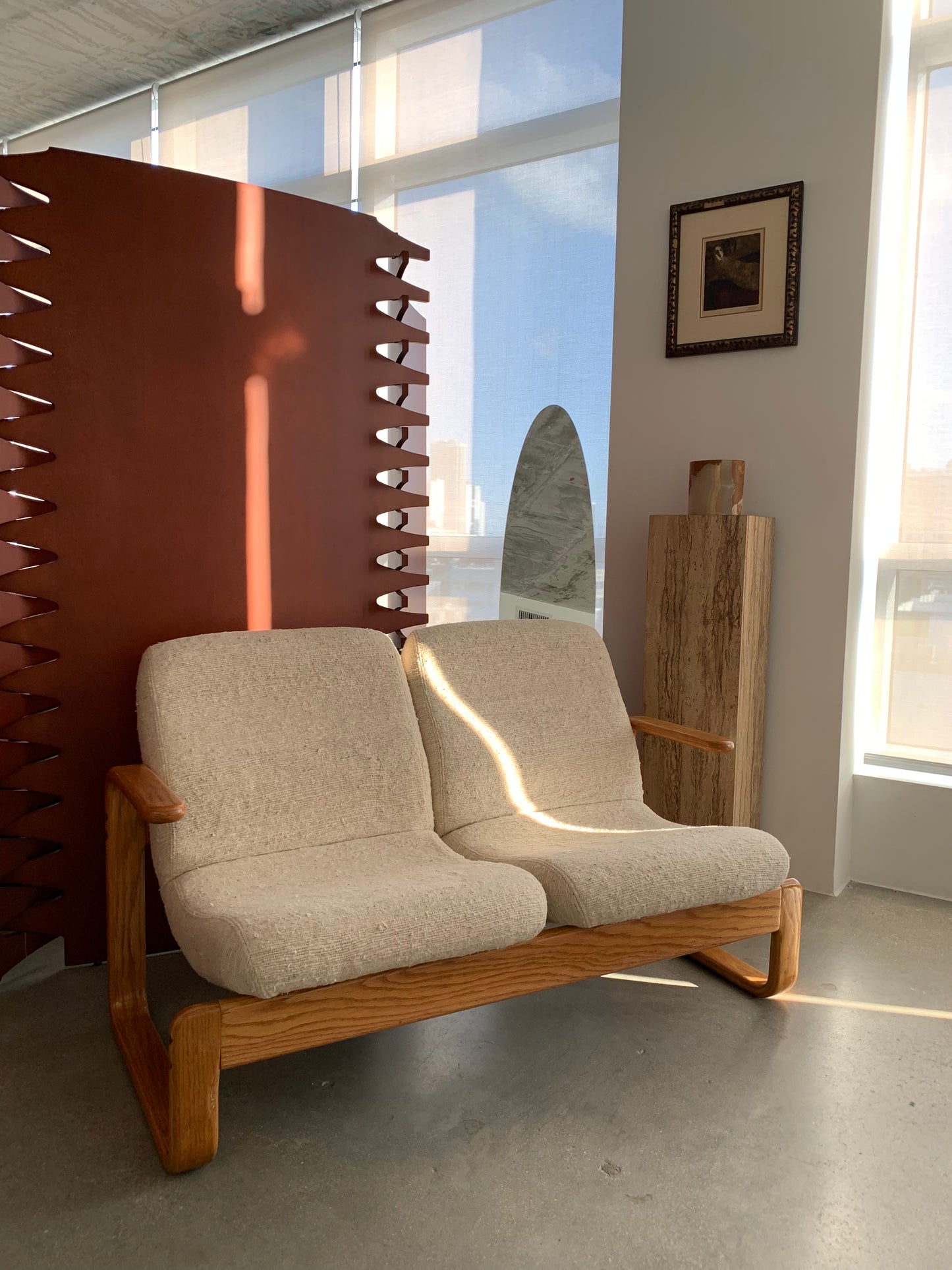VINTAGE OAK BENTWOOD 2 SEATER