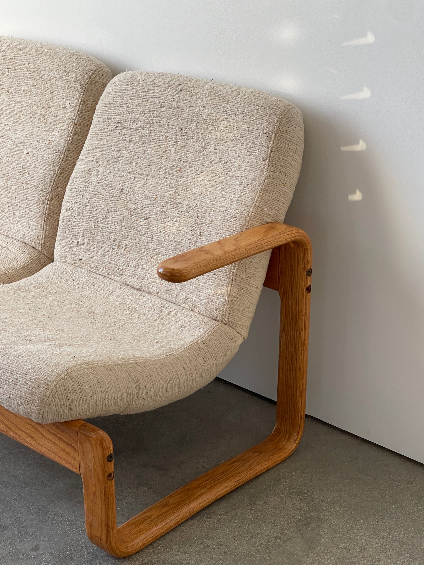 VINTAGE OAK BENTWOOD 2 SEATER