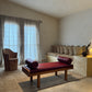 Oxblood Leather Church Pew Daybed