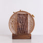 Vintage Disc Candle on Wooden Base