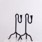 Sculptural Wrought Iron Candle Stick Holders