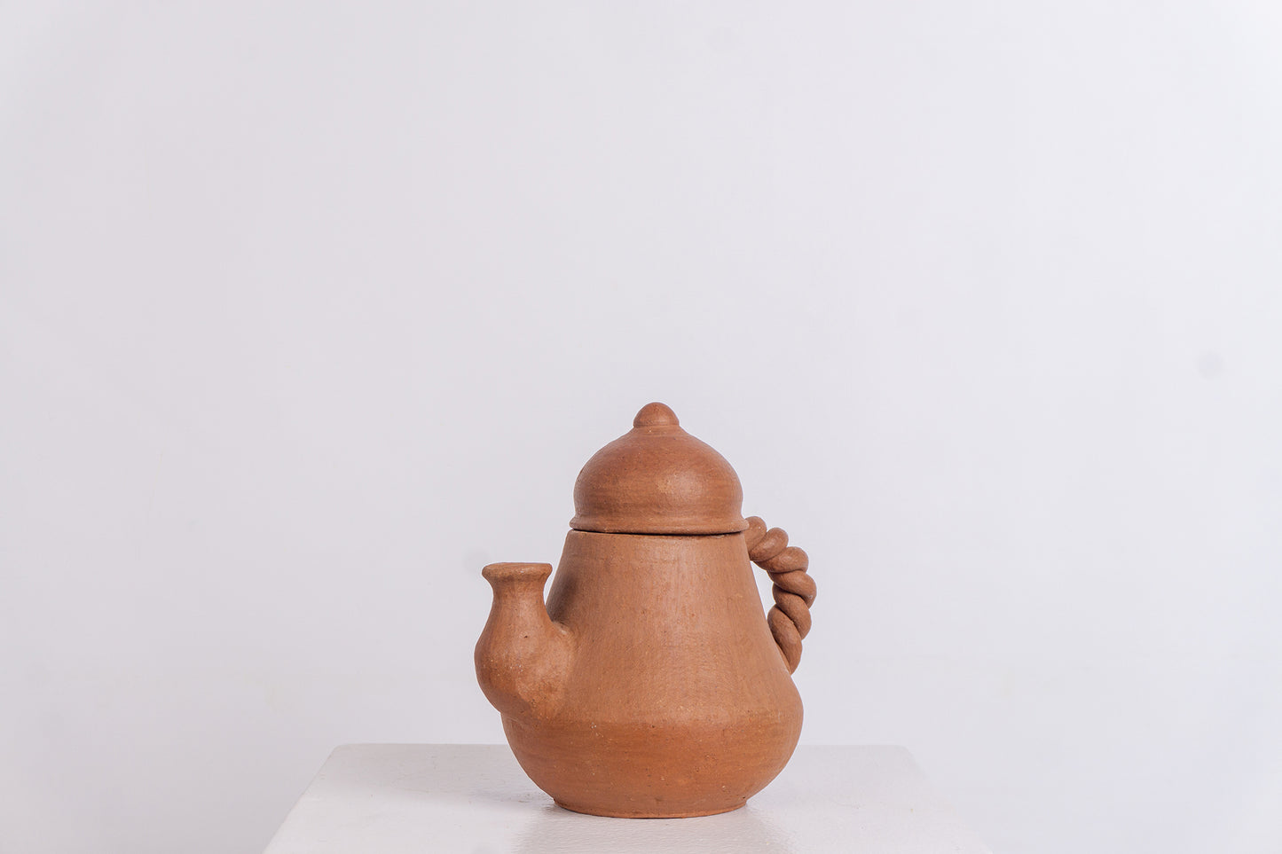 Oxacana Clay Pitcher with Twisted Handle