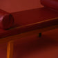 Oxblood Leather Church Pew Daybed