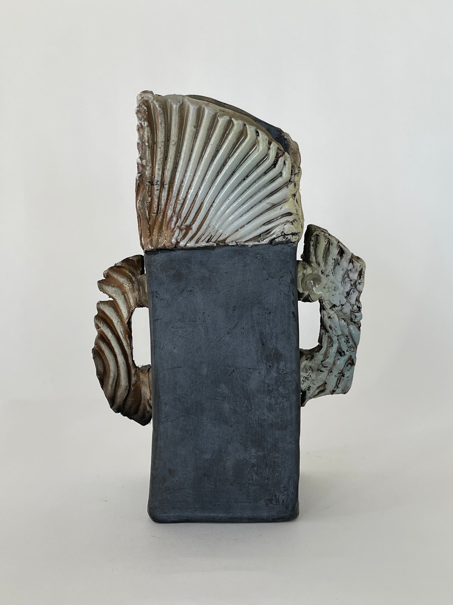 HANDLED ABSTRACT CERAMIC SCULPTURE