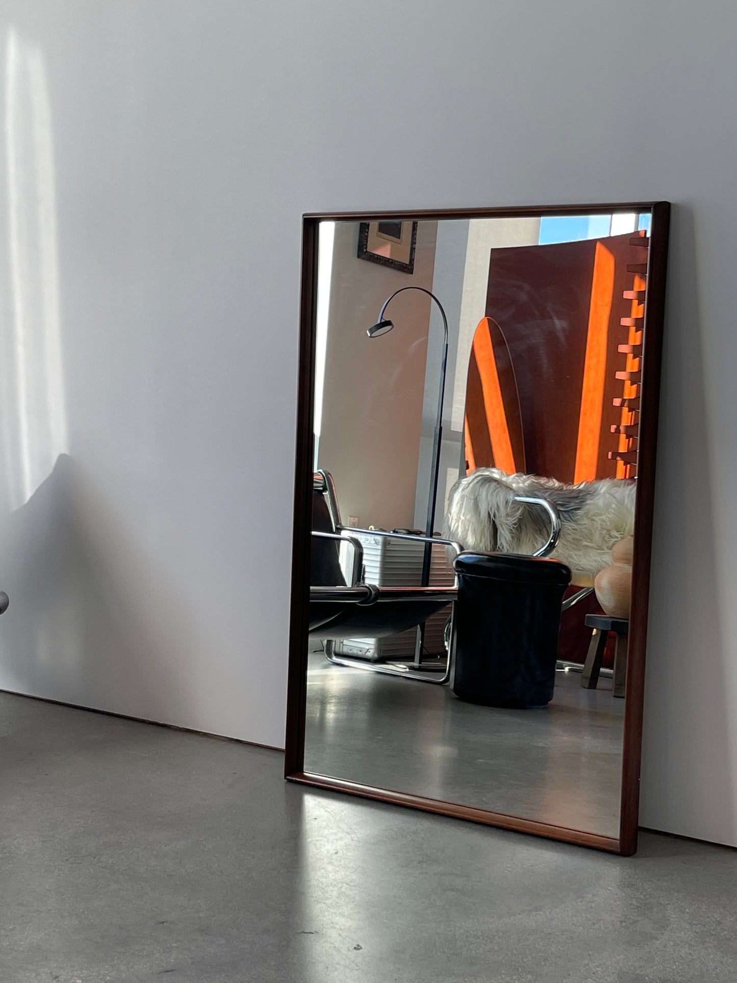 ROSEWOOD FLOOR MIRROR BY HART MIRROR PLATE COMPANY